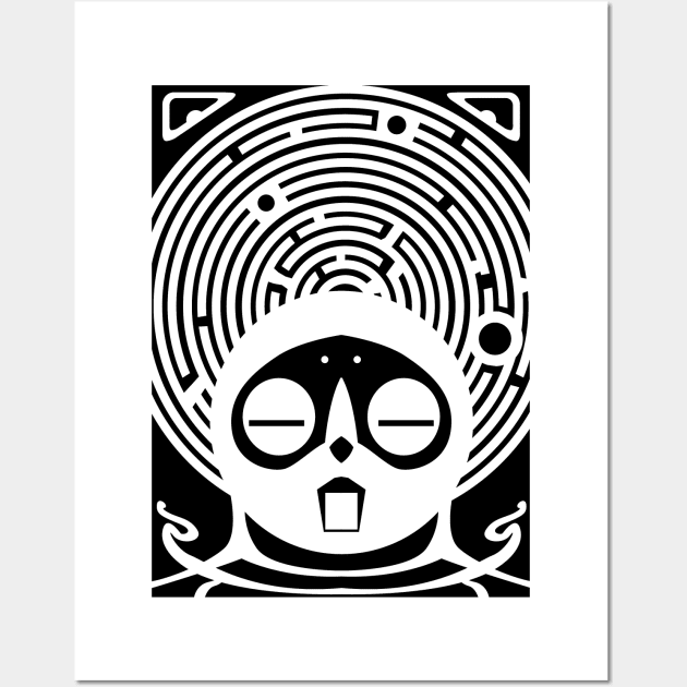 Grimoire Rubrum (Black on White) Wall Art by SJBTees